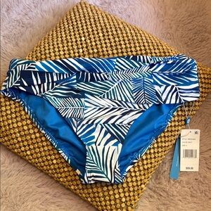 Bleu Rod Beattie Tropical Blue Bikini Bottom sz 6.  NWT